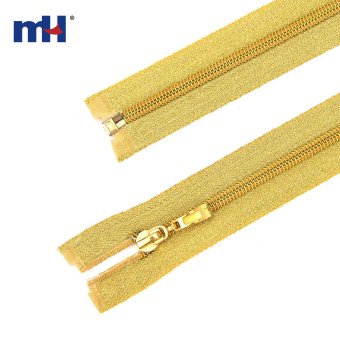 #5 Gold Metallic Nylon Coil Zippers
